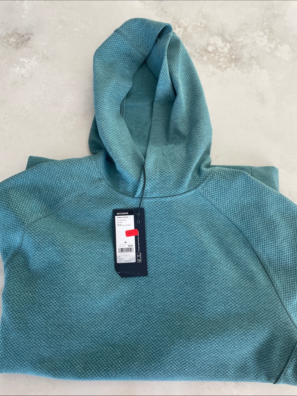 Men's Hooded Knit Sweatshirt - Teal